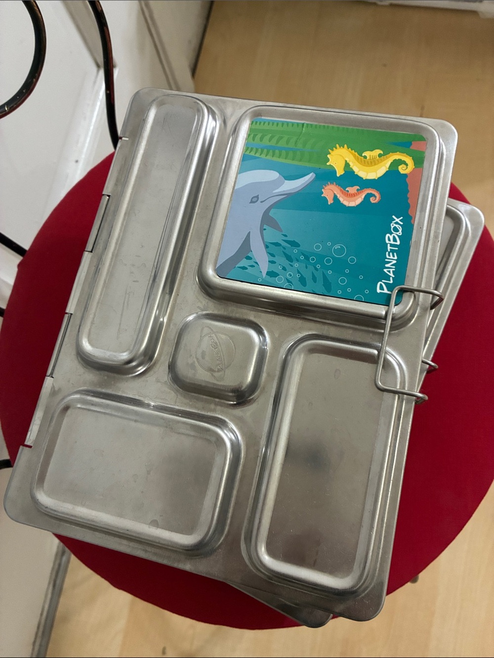 Planet Box Stainless Steel Lunchbox with Dolphin & Seahorse Magnet